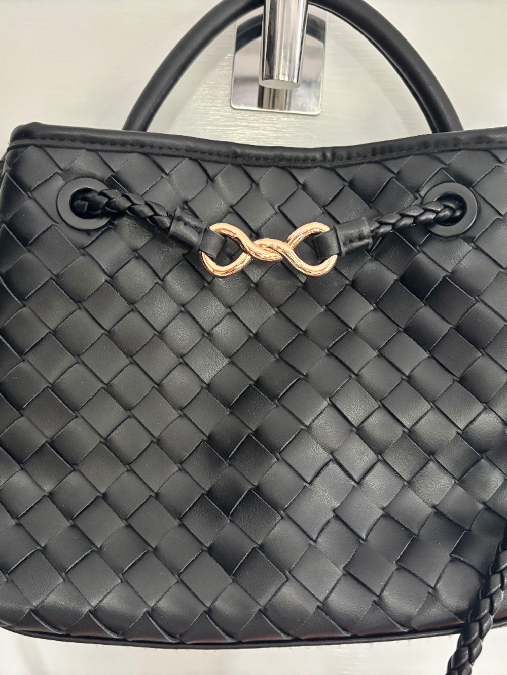 Black woven handbag (a new day)